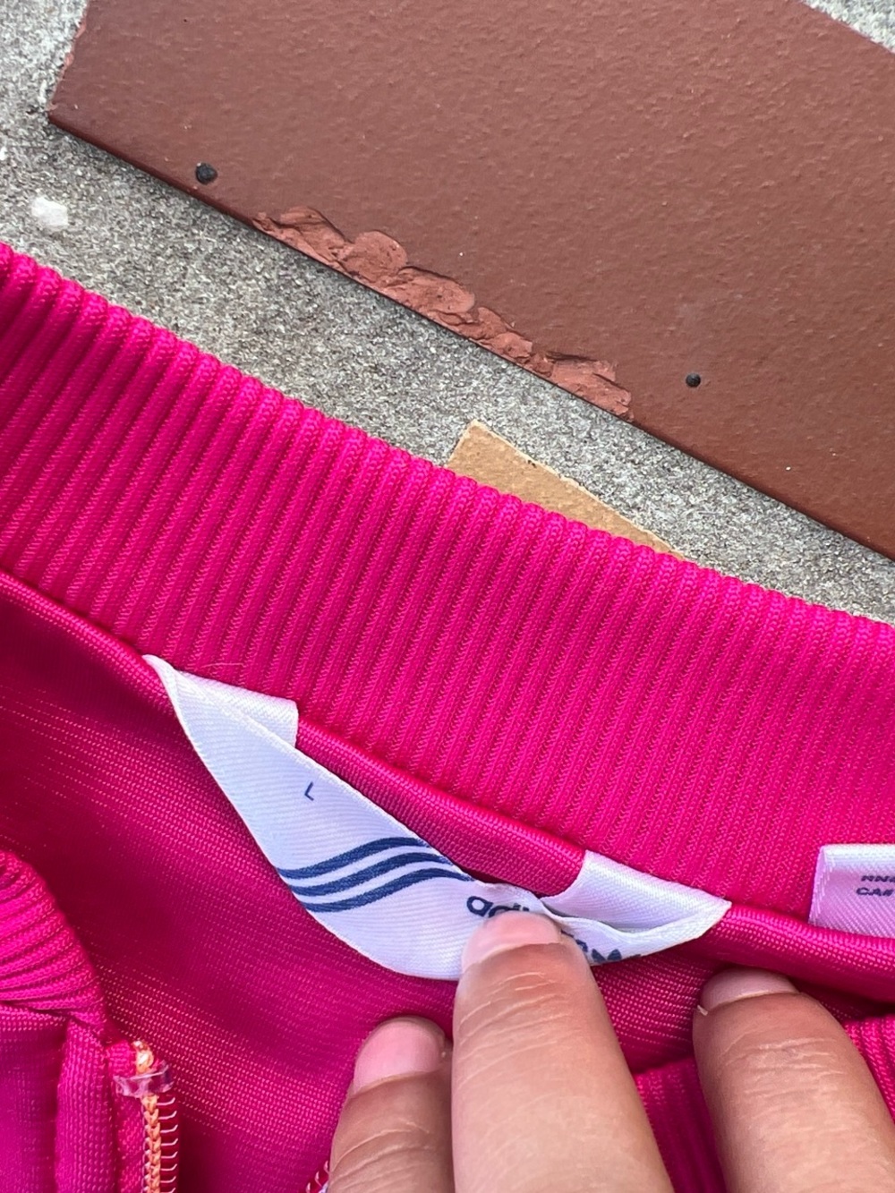 adidas y2k Women's Pink Track Jacket & Jogger Set with orange Stripes size large - Picture 2 of 15